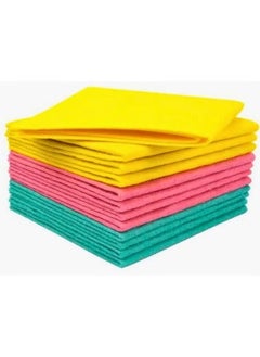 Buy Microfiber towels for washing, cleaning oils and kitchen - set of 12 pieces in Egypt