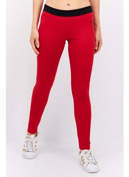 Buy Women Sportswear Fit Pull On Training Leggings, Red/Black in UAE