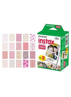 اشتري Fujifilm instax Mini Instant Film (20 Exposures) + 20 Sticker Frames for Fuji Instax Prints (Baby Girl) في الامارات