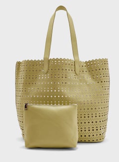 Buy Perforated Pu Tote Bag in Saudi Arabia
