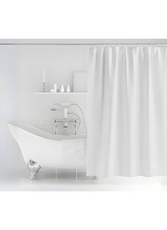 Buy Feelings Bath Shower Curtain White 180X180Cm in UAE