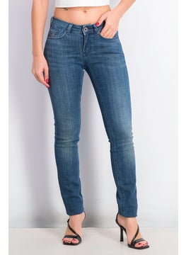 اشتري Women Skinny Fit Mid Rise La Bohemienne Jeans, Blue في السعودية