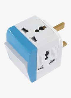 اشتري 3 Way And 3 Switch Universal Power Adapter Worldwide With Power Indicator Neon Light AC Outlet Power Plug Adapters في الامارات