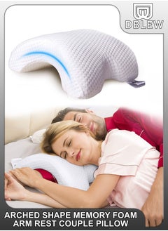 Buy U Curved Designed Cuddle Pillow Arched Tunnel Shaped Arm Rest Memory Foam Sleeping Neck Cervical Care With Hollow Area for Side Sleepers Couples Hug Anti Hand Numb Desk Nap in UAE