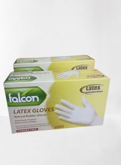 Buy Pack of 2 Latex Gloves Powder Free-L Size in UAE