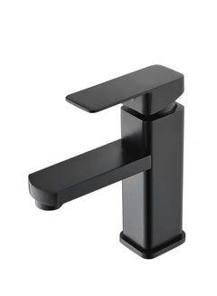 Buy Black Tall Waterfall Spout Bathroom Faucet, Single Handle Bathroom Vanity Sink Faucets, Vessel Faucet for Sink 1 Hole, Lavatory Faucet Mixer Tap Washbasin Faucet with Supply Hoses in UAE