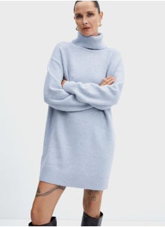 Buy Turtle Neck Knitted Dress in UAE