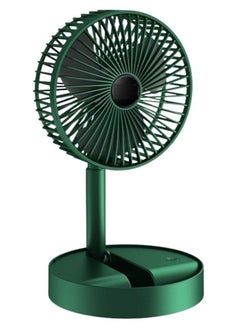 Buy ARTC Telescopic Chargeable Mini Electric Portable Foldable Outdoor and Desk Fan Green in UAE