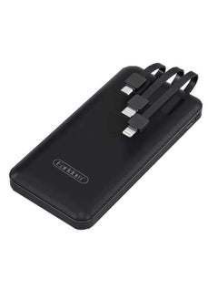 اشتري Earldom  Power Bank with Built in Cables10000 mAh – 3 Type Charging Cable And LCD Display Black | ET-PB41 (BLACK) في مصر