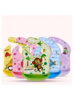 Buy 5Pcs Detachable Baby Bibs for Babies & Toddlers Toddler Bibs for Baby Feeding Baby Food Time Bibs for Boys and Girls Clean With Waterproof Pouch Random Colour in UAE