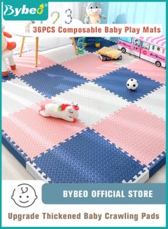 Buy 36PCS Soft EVA Baby Play Mat, Composable Babies Play Pen Tummy Time Playmat & Crawling Mats for Infants, Babies,Toddlers, Indoor Outdoor Use, BPA Free, 30*30cm, 12mm in UAE