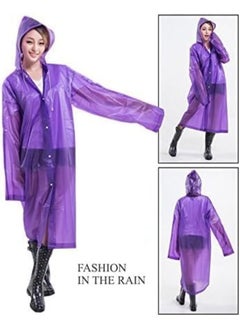 Buy Raincoat Rain Poncho for Adults, EVA Rain Poncho for Women and Men Reusable Raincoat Jacket Packable Raincoat for Family Fishing/Travel/Emergency in Egypt