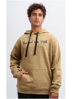 Buy Front & Back Print Slip On Hoodie - Biege in Egypt