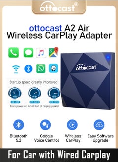 Buy Ottocast A2Air Wired to Wireless Android Auto Adapter Dongle Spotify Waze for OME Android Auto Multimedia for VW Toyota Honda in Saudi Arabia