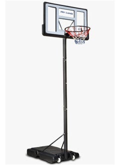 Buy Portable Basketball Hoop & Stand Set With Wheels | Pro Court Height Adjustable 8-10 ft, 44" Backboard For Adults & Kids, Outdoor/Indoor Basketball Stand in UAE