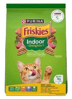 Buy Friskies Indoor Delights Adult Dry Cat Food - 1 kg in UAE