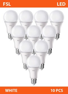 Buy LED E27 Bulb White 10 Pcs in UAE