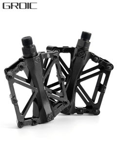 Buy Mountain Road Bicycle Flat Bike Pedals 9/16 for MTB with 16 Anti-Skid Pins -Universal Lightweight Aluminum Alloy Platform Pedal-2 Packs in Saudi Arabia