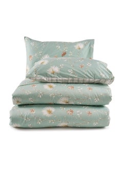 Buy Th Manitova Floral Printed 3-Piece King Comforter Set 240X260Cm - Sea Foam in UAE