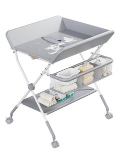 Buy Portable Foldable Baby Changing Table With Wheels And Waterproof Diaper Pad in Saudi Arabia