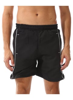 اشتري Elastic Waist Polyester Swim Short _Black في مصر