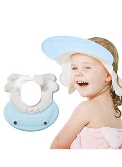 Buy Baby Shower Cap Baby Shower Cap Visor with Ear Protection for Bathing Washing Hair, Soft Hat Adjustable Waterproof Shampoo Shower Cap for Toddler, Kids, Girls, Boys, Children (Frog Blue) in UAE