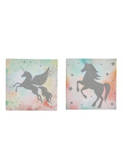 Buy 2-Piece Bliss Wall Art Set, Multicolour - 30x30 cm in UAE