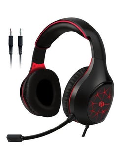 Buy Standard GM-3502 Gaming Stereo Headset 3.5mm with Mic For PC / Mobile / PS4 / Xbox One / Switch - Red/Black in Saudi Arabia