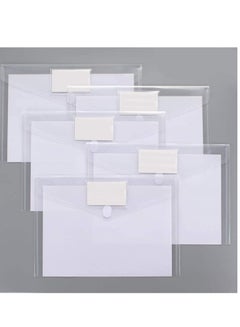 Buy Plastic EnvelopesExpanding File Folders, Clear Document A4 Size Envelopes with Label Pocket for School Home Work Office Organization, Business Box 10 Pack in Saudi Arabia