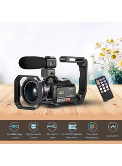 اشتري ORDRO AC5 4K WiFi Digital Video Camera Camcorder Recorder DV 28MP 3.1 Inch IPS Touchscreen 12X Optical Zoom Time-Lapse Face Detection Anti-shake في الامارات