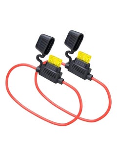 Buy 2 PCS Car Fuse Holder Waterproof Mini Blade Adapter Splash-proof Box for 12V 30A in Line Cutoff Switch Socket Damp Proof Fuse Socket (Pack of 2) in UAE