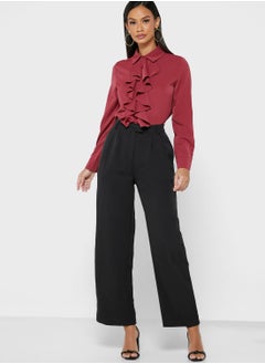 Buy Pleat Detail Straight Pants in UAE