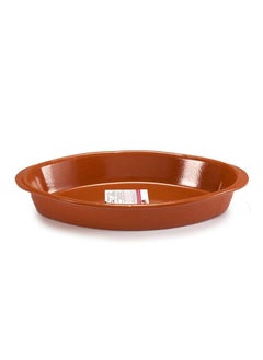 اشتري Brown Terracotta Deep Oval Plate 37 cm ,Spain في الامارات