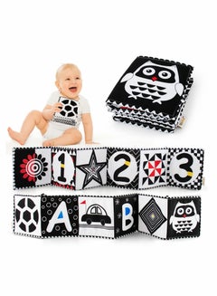 Buy Black and White Cloth Books High Contrast Baby Cloth Book for Early Education, Infant Tummy-time Mat, Three-Dimensional Can Be Bitten and Tear Not Rotten Paper 0-3 Years Old Baby Toys in UAE
