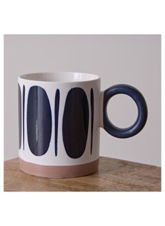 Buy Ebony Axis Bottom Glazed Mug 400 ml in Saudi Arabia