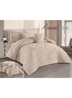 Buy Winter double bedspread 4 pieces, two-sided velvet side and fur side, queen size 240x180 cm, the bedspread fits a bed size 200X120 cm in Saudi Arabia