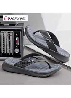 اشتري Mens Comfort Sandals Slip-Resistant Summer Flip-FlopsGray Gray في السعودية