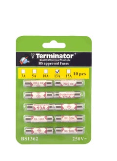 Buy Terminator Fuse 13A Ceramic 10Pcs TCF 13A in UAE