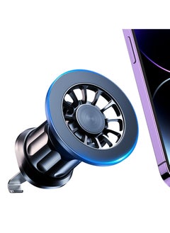 اشتري 360 Rotation Magnetic Car Phone Holder, Strong Universal Air Vent Mount Cradle, Compatible with iPhone 15, 14, 13, 12 Pro Max Plus Mini, Includes Metal Plate في السعودية