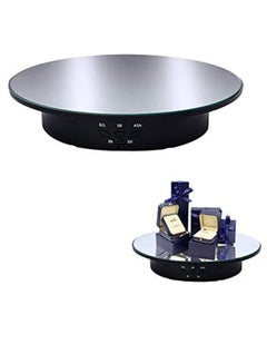 Buy Motorized Rotating Display Stand 20CM /Load 8KG 360 Degree Electric Rotating Turntable for Photography Products Jewelry Cake 3D Model Mirror Cover (Black) in UAE