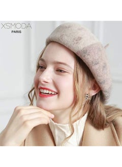 Buy Women's Wool Beret Hat, Classic French Style Artist Hat, Solid Color  Winter Warm Cap for Girls in UAE