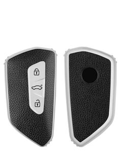 Buy Car remote case compatible with Volkswagen Golf 8 car key, silver-black color in Egypt