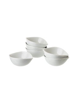 Buy Porcelain plate set of 6 pcs, size 9 cm in Saudi Arabia