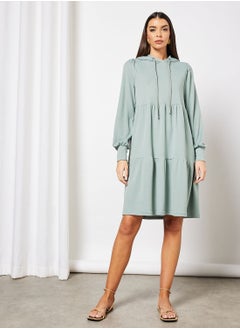 Buy Tiered Hooded Dress in Saudi Arabia