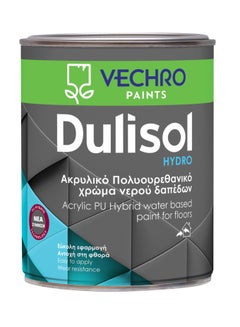 Buy Dulisol Hydro Floor Paint - Highly Resistant, Acrylic PU Hybrid Waterbased floor paint - Color Grey RAL 7035 Satin in UAE