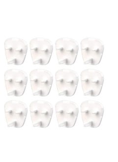 اشتري 12 Pieces White Socket Covers, Child Safety Electrical Outlet Socket Protectors Plug Covers Safety Outlet Caps Perfect for Children At Home and School في السعودية