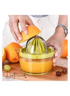 اشتري Manual Orange Juicer Extractor Citrus Fresh Juice Lemon Squeezer Reamer 4 in 1 Multi function Measuring Cup Garlic Greater Hand Press في الامارات