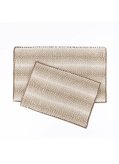 اشتري 2-Piece Chenille Bath Mat, Beige في الامارات