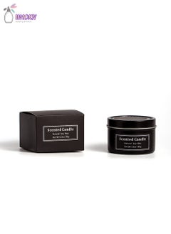 Buy Simple Black Tin Scented Candle, 90G Soy Wax, Can Burn For About 18 Hours, White Tea in Saudi Arabia