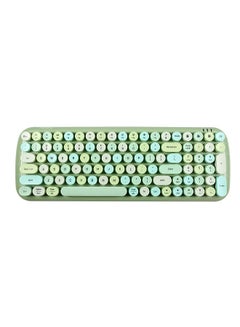 اشتري candy BT Wireless BT Keyboard Mixed Color 100 Key Circular Keycap Mini Portable Girls Keyboard for Phone/Tablet/Laptop Green في السعودية